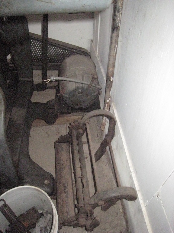 Back side of press with varible speed motor and auto inker